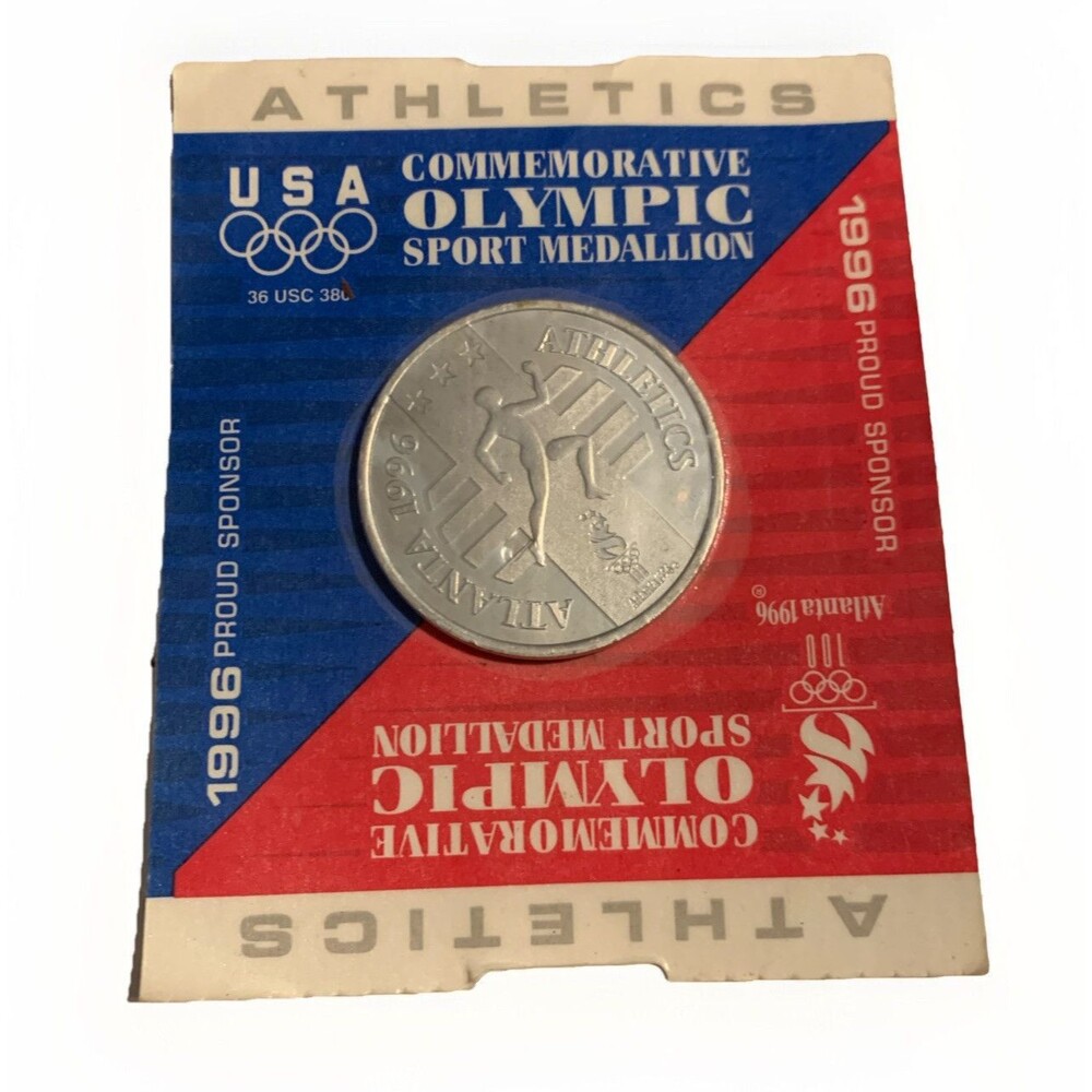 Sealed 1996 Atlanta Olympic USA Commemorative Sport Medallion Coin Track & Field